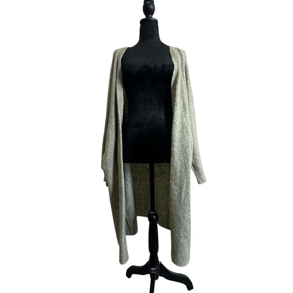 Women’s (Sm/Med) Miracle Comfy Oversized Mid Length Green Cardigan with Pockets‎ - Picture 5 of 6